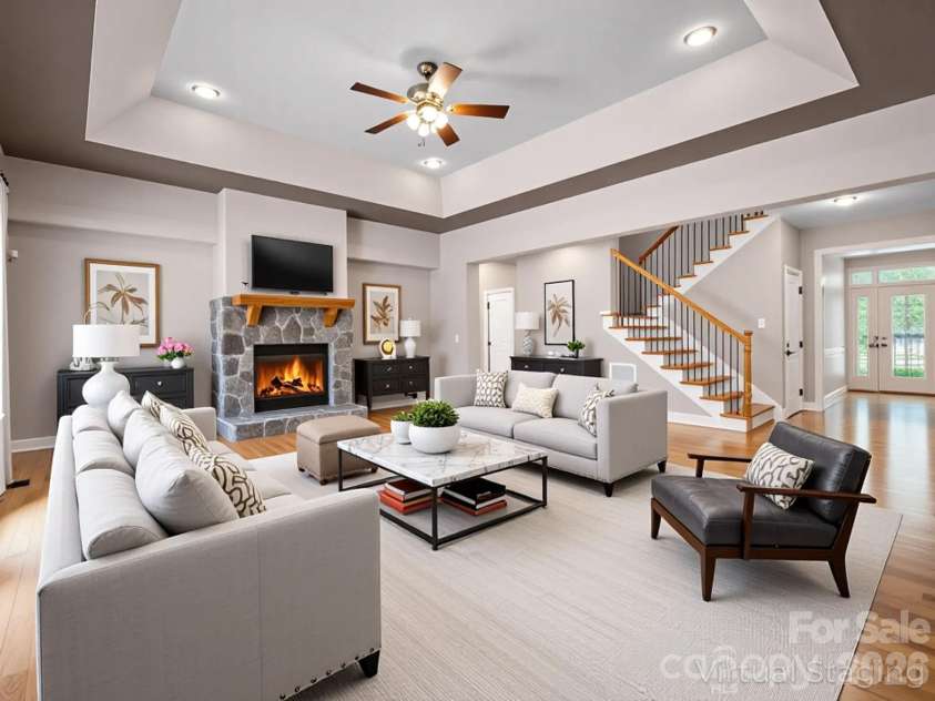 217 Blossom Hill Road, Lincolnton, NC 28092.  MLS# CAR4239929, YatesRealty ID 20648. VIRTUAL STAGING LIVING ROOM