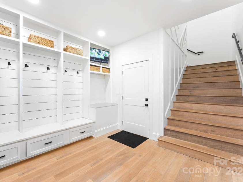 1565 Shinnville Road, Cleveland, NC 27013.  MLS# CAR4215250, YatesRealty ID 2066. Drop zone and staircase to upper level 