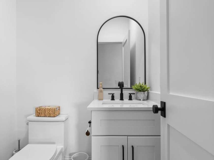 1565 Shinnville Road, Cleveland, NC 27013.  MLS# CAR4215250, YatesRealty ID 2066. Lower level half bathroom 