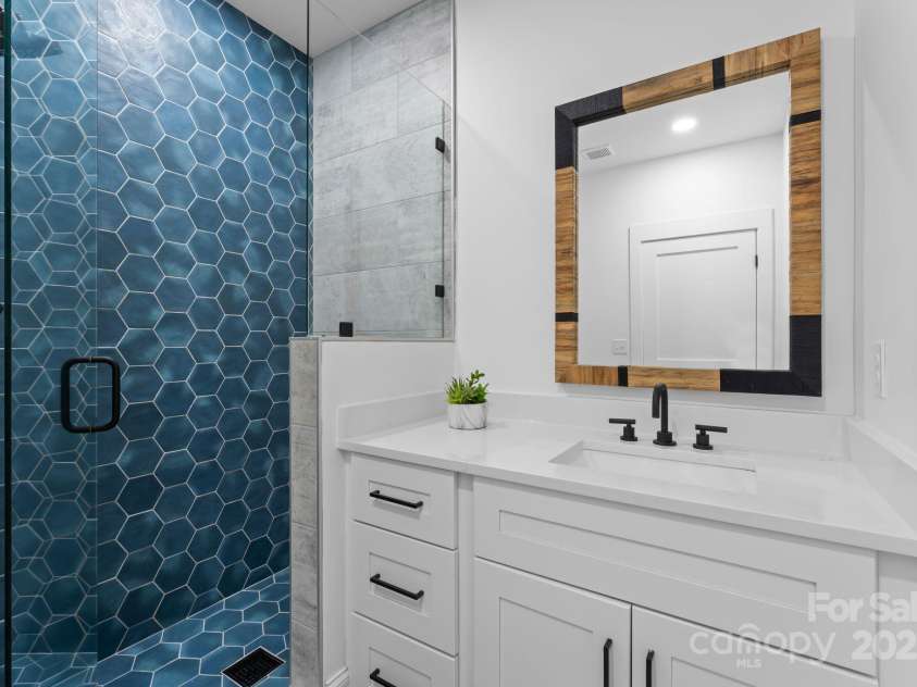 1565 Shinnville Road, Cleveland, NC 27013.  MLS# CAR4215250, YatesRealty ID 2066. Upper level guest bathroom 