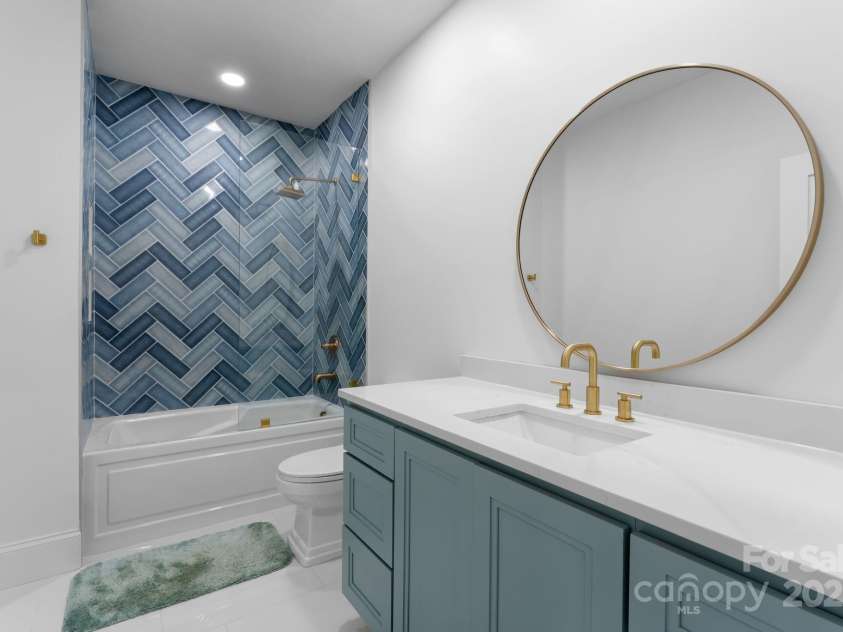 1565 Shinnville Road, Cleveland, NC 27013.  MLS# CAR4215250, YatesRealty ID 2066. Upper level guest bathroom 