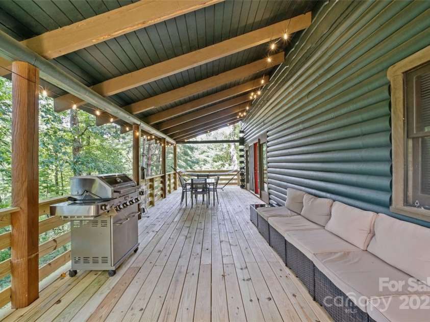 214&212 McKenzie Way, Old Fort, NC 28762.  MLS# CAR4266940, YatesRealty ID 20667. Main Cabin Deck