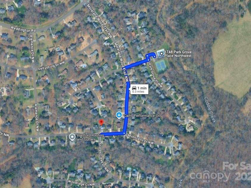 5610 Monticello Drive, Concord, NC 28027.  MLS# CAR4272624, YatesRealty ID 20684. 