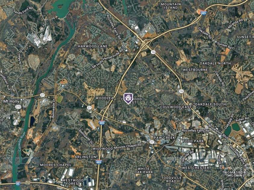 245 Enwood Drive, Charlotte, NC 28214.  MLS# CAR4266131, YatesRealty ID 20687. Map view