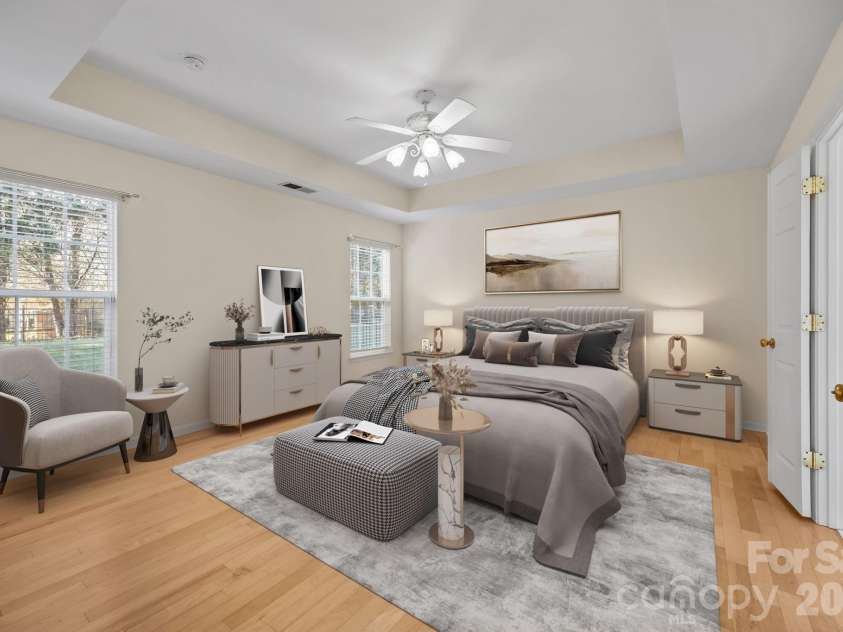 12602 Kemerton Lane, Huntersville, NC 28078.  MLS# CAR4356592, YatesRealty ID 20706. Primary Bedroom - Virtually Staged