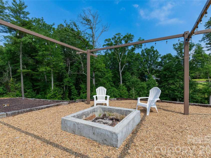 460 Panther Branch Road, Alexander, NC 28701.  MLS# CAR4293485, YatesRealty ID 20708. Back Yard Fire Pit 