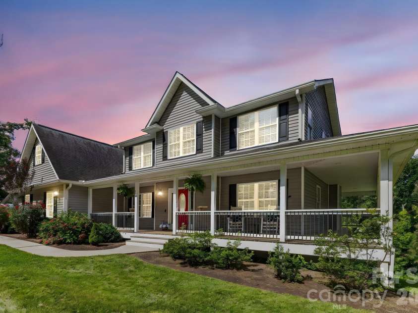 460 Panther Branch Road, Alexander, NC 28701.  MLS# CAR4293485, YatesRealty ID 20708. Twilight 