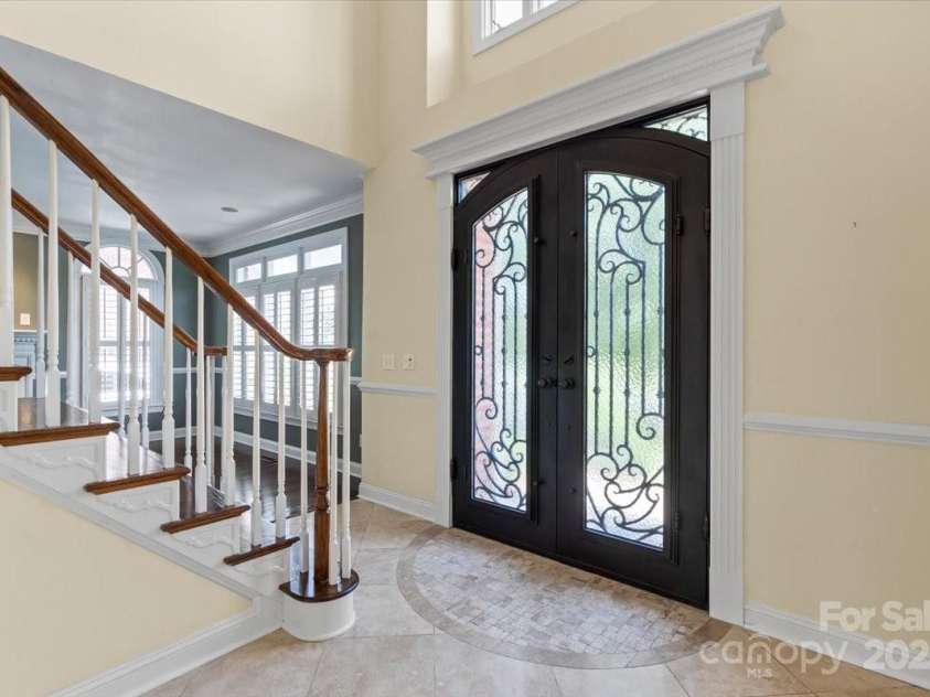 11917 Chevis Court, Charlotte, NC 28277.  MLS# CAR4250951, YatesRealty ID 20716. Foyer and Upgraded Front Double Iron Doors