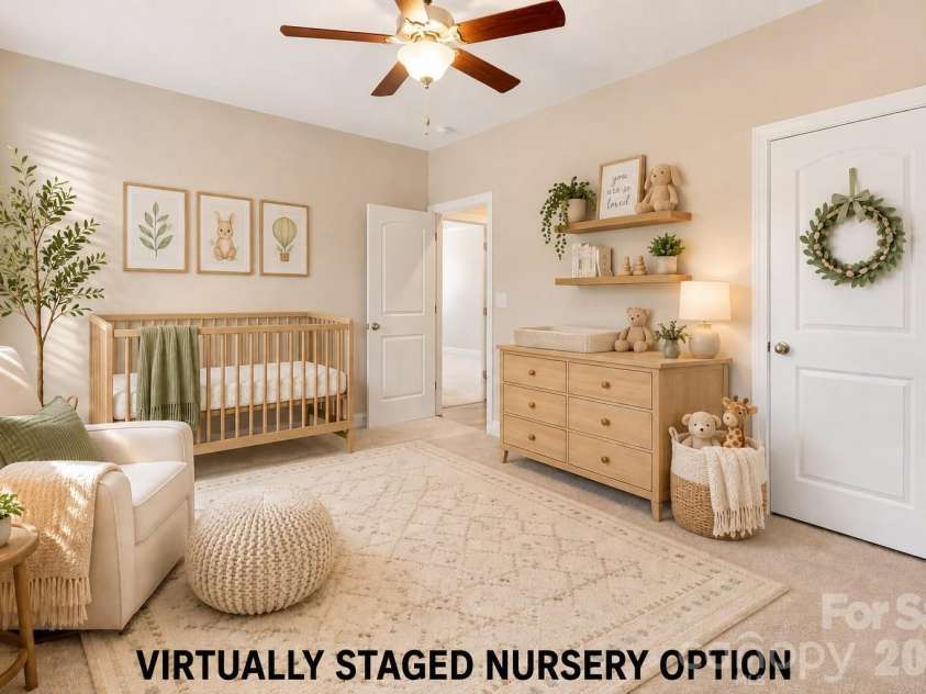 9026 Raven Top Drive, Mint Hill, NC 28227.  MLS# CAR4387589, YatesRealty ID 20731. 1st Floor BRM Nursery Option