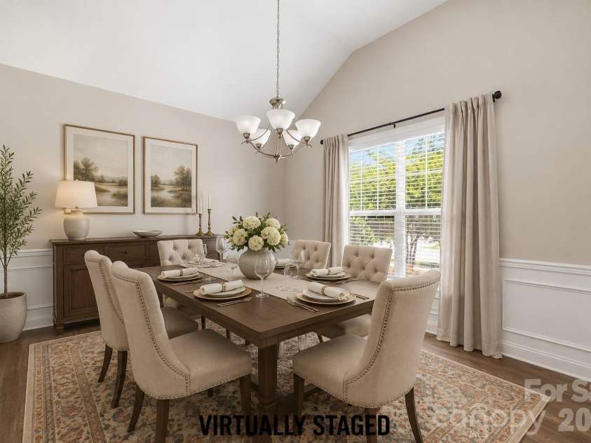 9026 Raven Top Drive, Mint Hill, NC 28227.  MLS# CAR4387589, YatesRealty ID 20731. Dining Room Virtually Staged