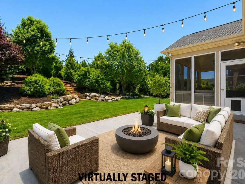 9026 Raven Top Drive, Mint Hill, NC 28227.  MLS# CAR4387589, YatesRealty ID 20731. Outdoor Patio Virtually Staged