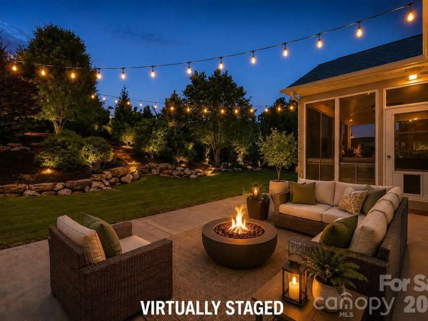 9026 Raven Top Drive, Mint Hill, NC 28227.  MLS# CAR4387589, YatesRealty ID 20731. Virtually Staged Night Time View
