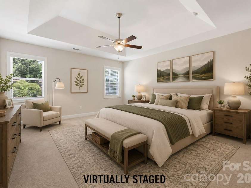 9026 Raven Top Drive, Mint Hill, NC 28227.  MLS# CAR4387589, YatesRealty ID 20731. Virtually Staged Primary Suite