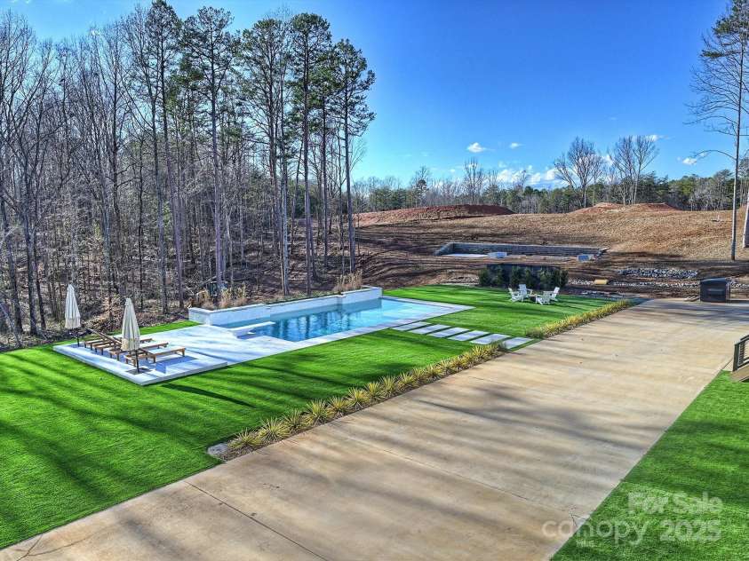 1525 Shinnville Road, Cleveland, NC 27013.  MLS# CAR4249385, YatesRealty ID 2074. View of Backyard from Primary bedroom balcony. 