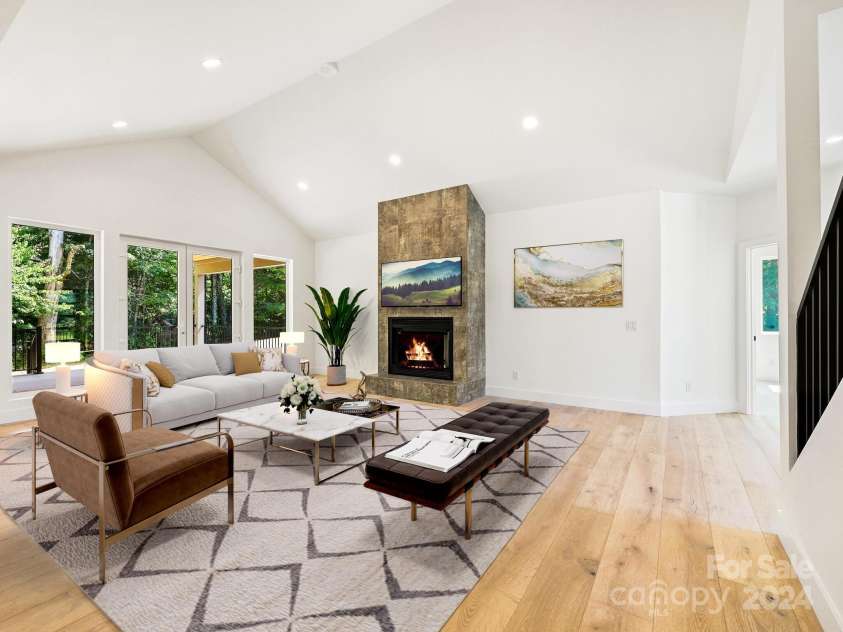 217 Thistle Ridge Court, Fletcher, NC 28732.  MLS# CAR4183944, YatesRealty ID 2076. Living room Virtual staging