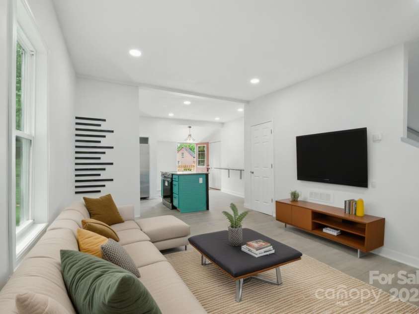 308 Hickory Street, Granite Falls, NC 28630.  MLS# CAR4271294, YatesRealty ID 20764. Virtually staged living room