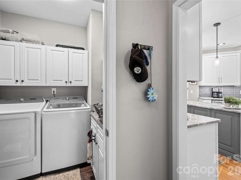 483 Heather Marie Drive, Hendersonville, NC 28792.  MLS# CAR4367948, YatesRealty ID 20764. Main level laundry room
