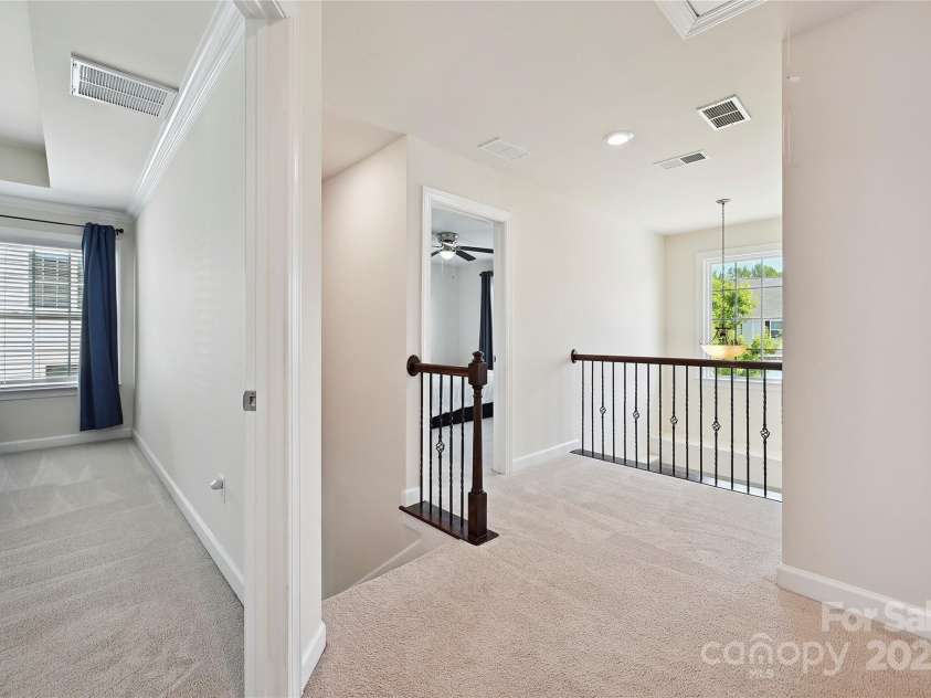 9937 Travertine Trail, Davidson, NC 28036.  MLS# CAR4238820, YatesRealty ID 20766. Upstairs landing