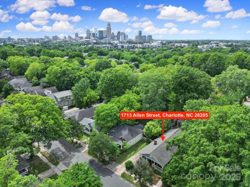 1713 Allen Street, Charlotte, NC 28205.  MLS# CAR4254975, YatesRealty ID 20788. 