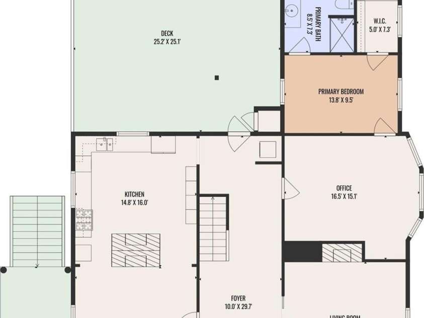 602 Main Street, Davidson, NC 28036.  MLS# CAR4376651, YatesRealty ID 20788. Main Level Floor Plan