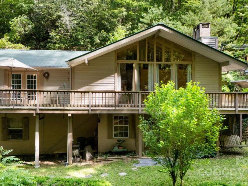 80 Laurel Canyon Road, Franklin, NC 28734.  MLS# CAR4270579, YatesRealty ID 20799. Beautiful Wraparound Porch - Perfect for Enjoying Summer in the Mountains!