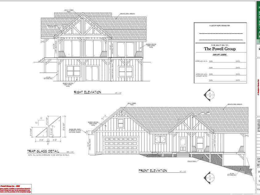 500 Grandview Peaks Drive, Nebo, NC 28761.  MLS# CAR4364035, YatesRealty ID 20800. Front Elevation Drawing