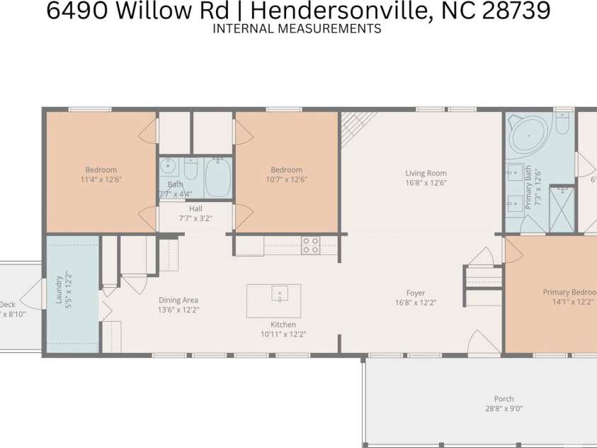 6490 Willow Road, Hendersonville, NC 28739.  MLS# CAR4378967, YatesRealty ID 20813. 