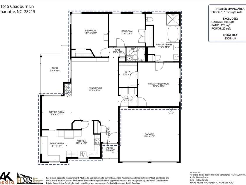 11615 Chadburn Lane, Charlotte, NC 28215.  MLS# CAR4271823, YatesRealty ID 20814. 