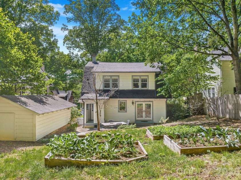 22 Westover Drive, Asheville, NC 28801.  MLS# CAR4376355, YatesRealty ID 20815. Sunny Back Yard w/ Raised Beds