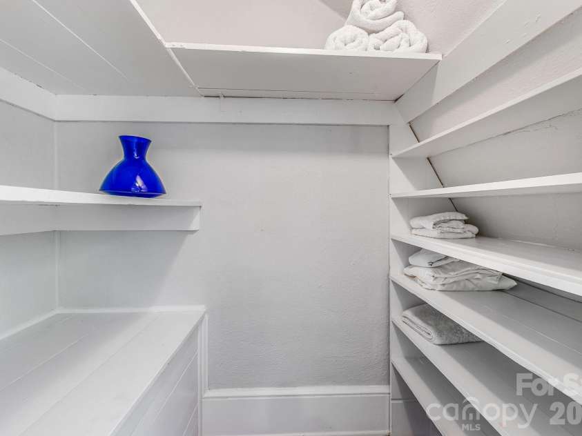 22 Westover Drive, Asheville, NC 28801.  MLS# CAR4376355, YatesRealty ID 20815. Walk in Bathroom Storage 