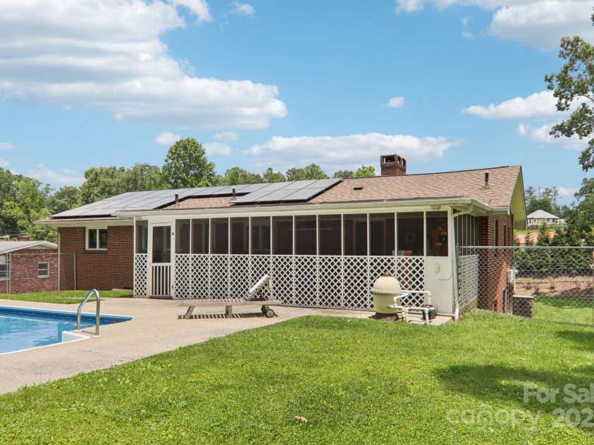 318 Old Leicester Highway, Asheville, NC 28806.  MLS# CAR4261061, YatesRealty ID 20828. Back of House + Porch