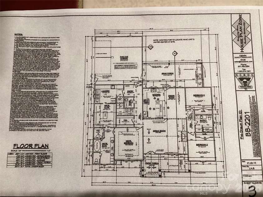 1044. Oak Grove Lane, Salisbury, NC 28146.  MLS# CAR4312647, YatesRealty ID 2083. Floor plan