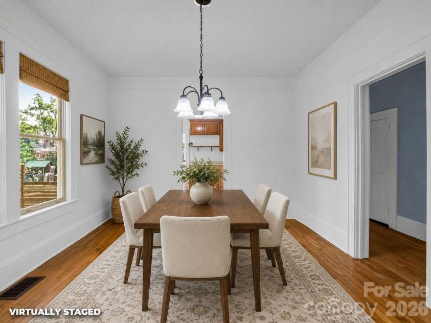 1534 Kensington Road, Hendersonville, NC 28791.  MLS# CAR4378641, YatesRealty ID 20831. Virtually staged dining room
