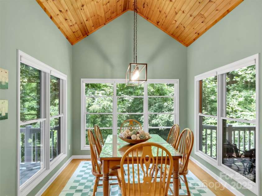 28 Mountain Breeze Drive, Maggie Valley, NC 28751.  MLS# CAR4271261, YatesRealty ID 20838. Dining Area off of Kitchen