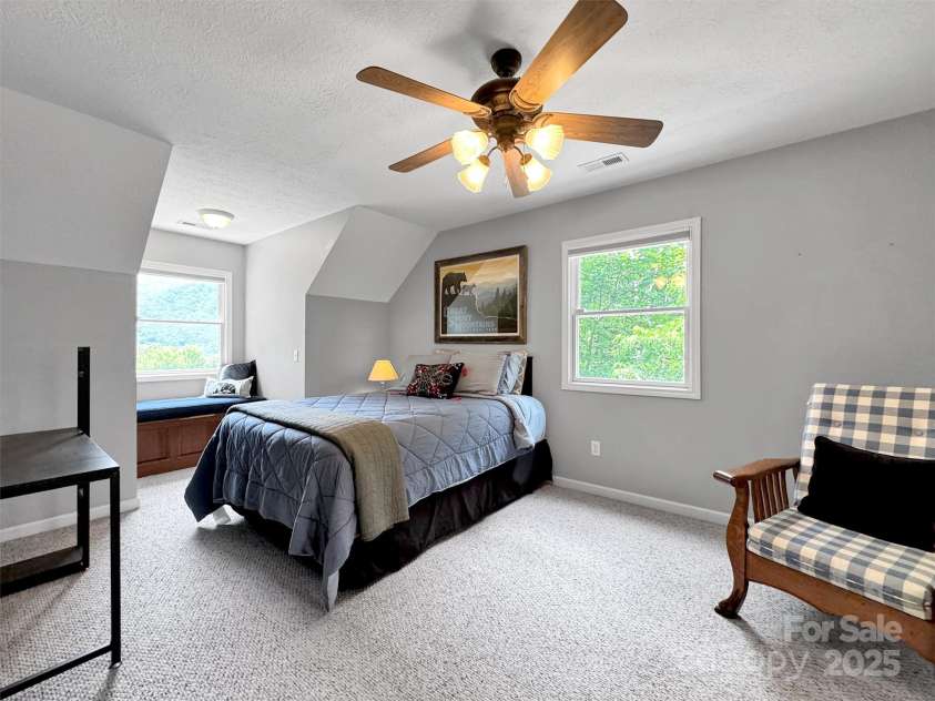 28 Mountain Breeze Drive, Maggie Valley, NC 28751.  MLS# CAR4271261, YatesRealty ID 20838. Guest Bedroom Upstairs