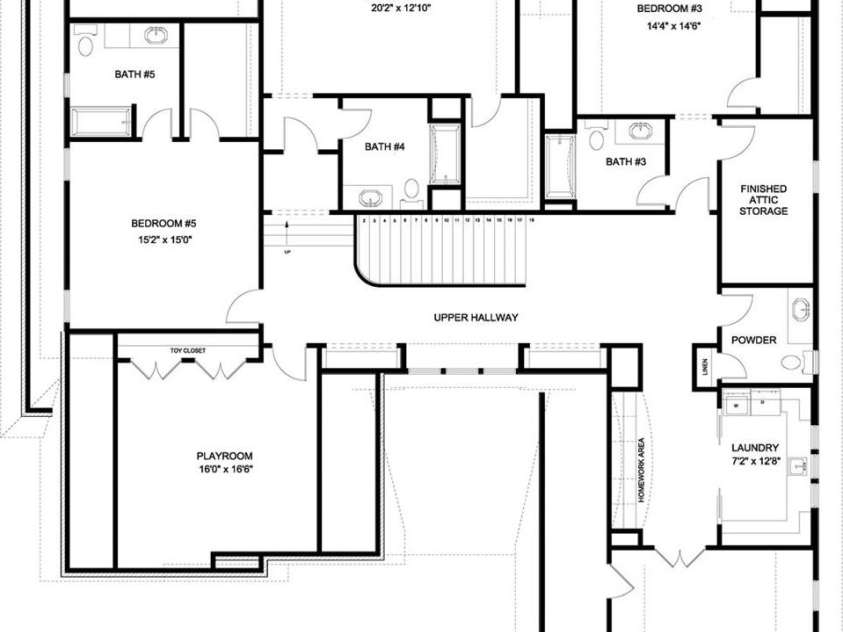 110 Hunter Lane, Charlotte, NC 28211.  MLS# CAR4306082, YatesRealty ID 20843. 2nd Floor -Floor Plan - 2773 sq.ft.