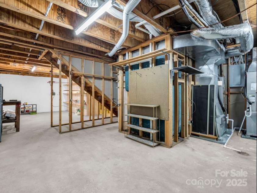 31 Hunting Country Trail, Tryon, NC 28782.  MLS# CAR4240091, YatesRealty ID 20903. Utility area in basement