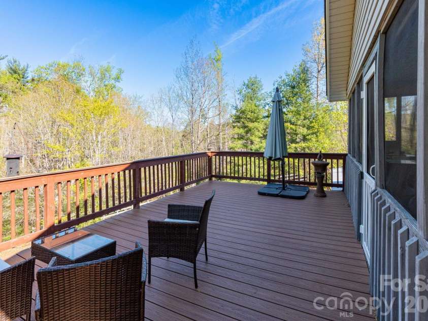 6 Arrowhead Lane, Weaverville, NC 28787.  MLS# CAR4363937, YatesRealty ID 20910. Main Level Deck