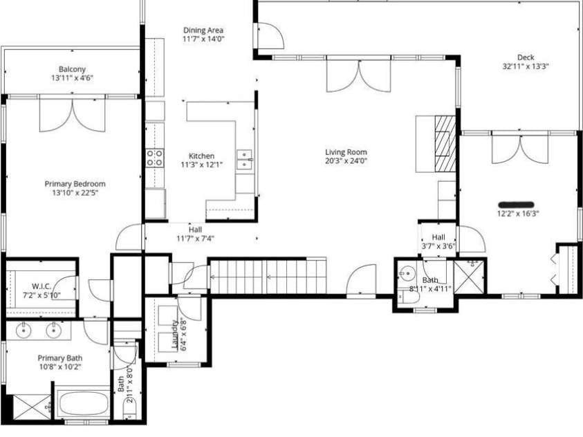 1307 Golf Course Road, Old Fort, NC 28762.  MLS# CAR4372492, YatesRealty ID 20912. Main level (room on far right was mislabeled as bedrooom)