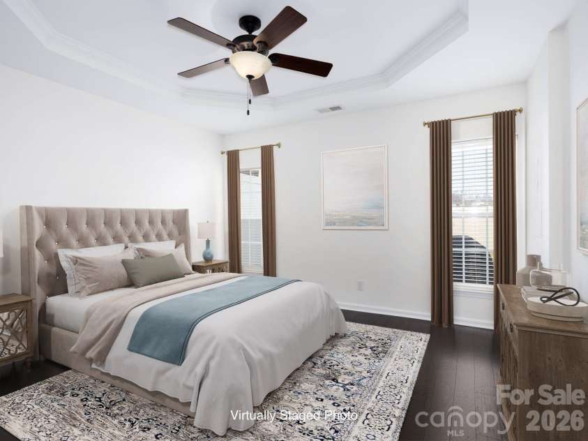 125 Kallie Loop, Mooresville, NC 28117.  MLS# CAR4344467, YatesRealty ID 20923. Virtually Staged. Main floor primary en-suite.