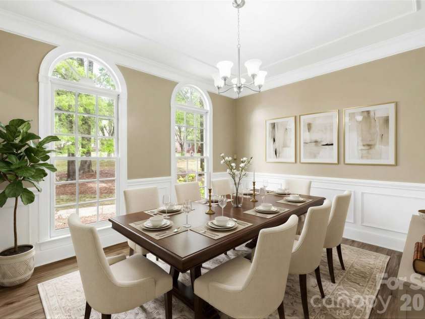 5407 Berrywood Lane, Monroe, NC 28110.  MLS# CAR4367103, YatesRealty ID 20929. Virtually staged dining room