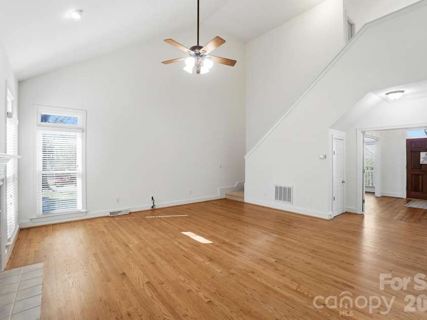 8044 Hawk Crest Court, Charlotte, NC 28270.  MLS# CAR4267919, YatesRealty ID 20940. Family room view to foyer