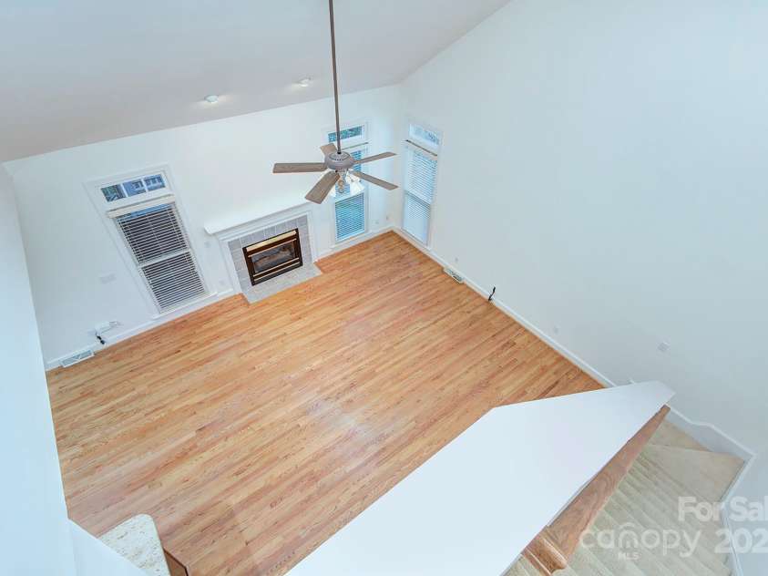 8044 Hawk Crest Court, Charlotte, NC 28270.  MLS# CAR4267919, YatesRealty ID 20940. Second floor overlook to family room