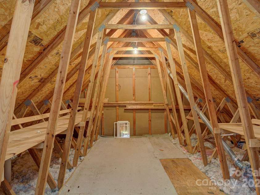 8044 Hawk Crest Court, Charlotte, NC 28270.  MLS# CAR4267919, YatesRealty ID 20940. Unfinished walk in attic storage