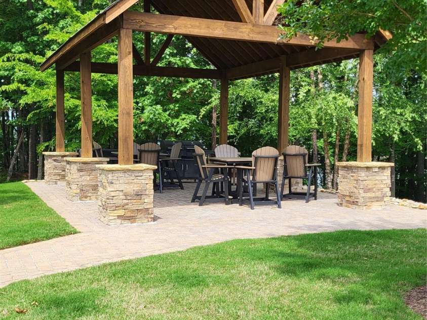 117 Lanyard Drive, Mooresville, NC 28117.  MLS# CAR4259128, YatesRealty ID 20955. Community Gazebo with Grilling Area