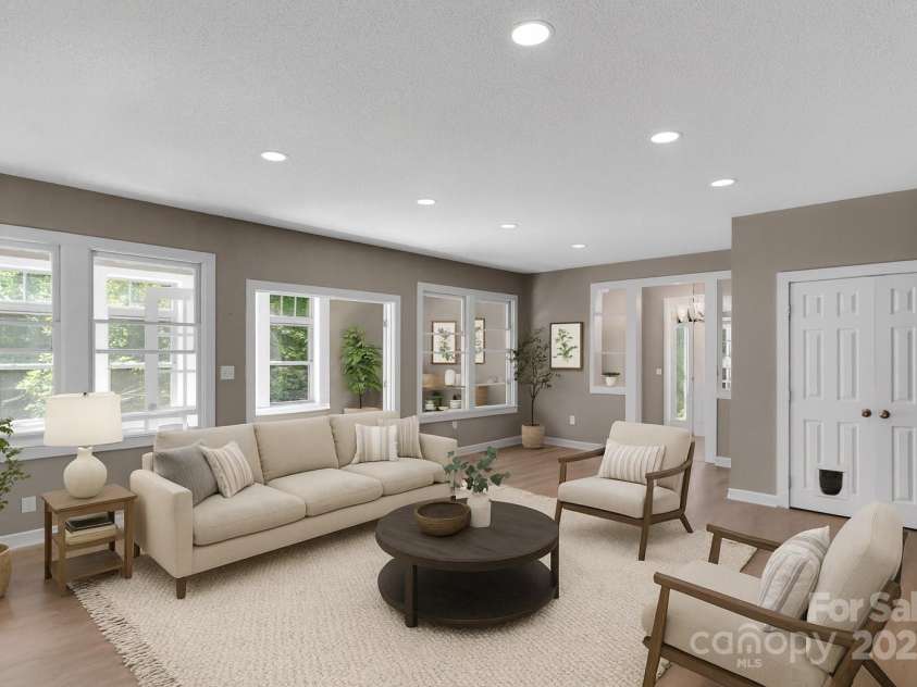 3333 Roberta Road, Concord, NC 28027.  MLS# CAR4325071, YatesRealty ID 2096. Virtually Staged Living Room