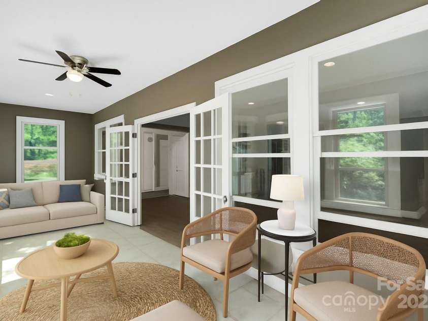 3333 Roberta Road, Concord, NC 28027.  MLS# CAR4325071, YatesRealty ID 2096. Virtually Staged Sunroom