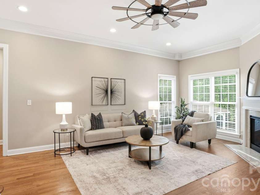 4089 Harmattan Drive, Denver, NC 28037.  MLS# CAR4377560, YatesRealty ID 20961. Living Room w/Dual Sided Fireplace 