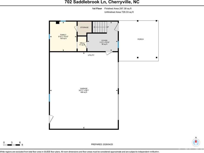 702 Saddlebrook Lane, Cherryville, NC 28021.  MLS# CAR4373701, YatesRealty ID 20966. Floor Plan 1st Floor