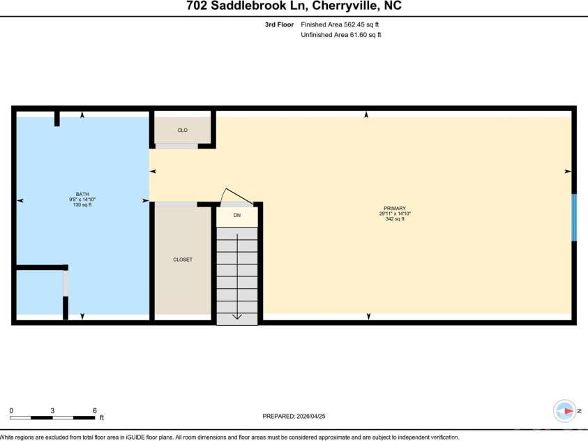 702 Saddlebrook Lane, Cherryville, NC 28021.  MLS# CAR4373701, YatesRealty ID 20966. Floor Plan 3rd Floor